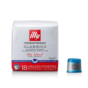 Coffee capsules Illy IperEspresso Lungo - for black coffee, 18 pcs