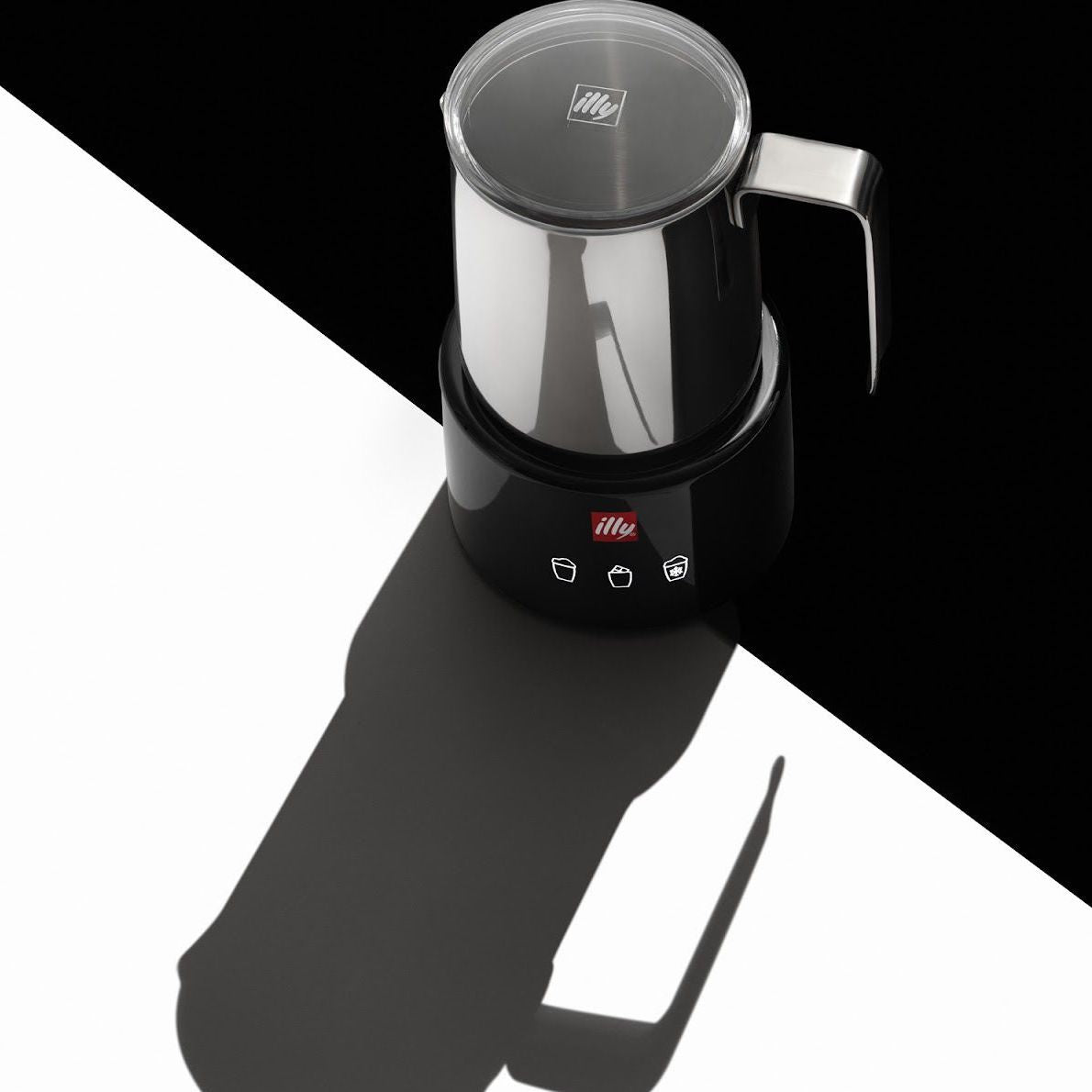 Electric Milk Frother Black - Stainless Steel Frother - illy Shop