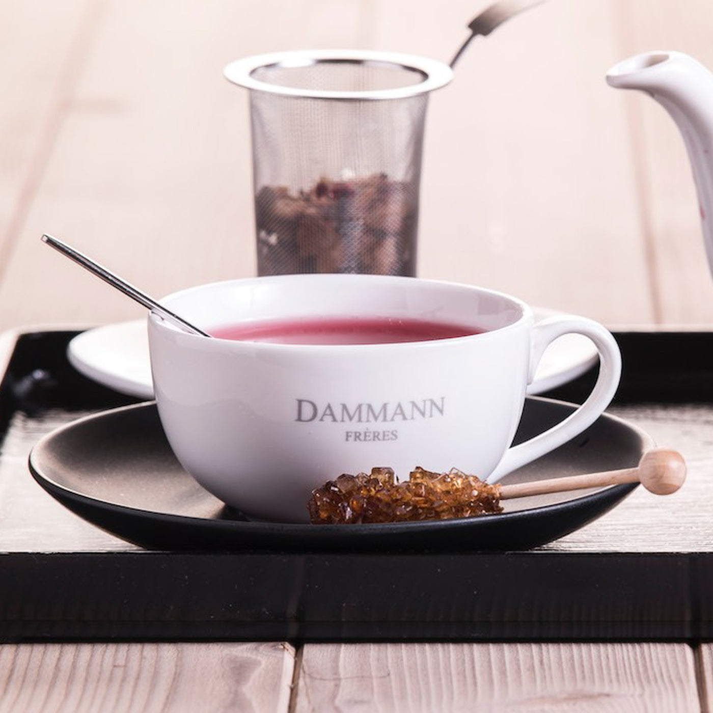 Dammann cup with black saucer 150ml – I love coffee