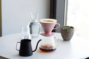 V60 coffee dripper, ceramic, pink, VDC-02R