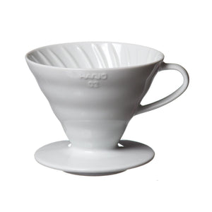 V60 coffee dripper, ceramic, white, VDC-02W