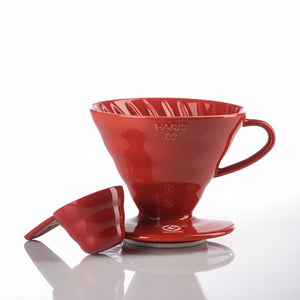 V60 coffee dripper, ceramic, red, VDC-02R