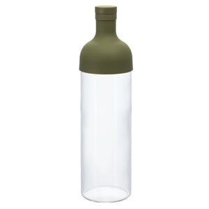 Hario stikla pudele ar filtru, zaļa