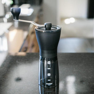 Hario ceramic coffee grinder, Mini-Slim+, matt