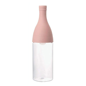 Hario glass bottle with filter, Aisne, pink
