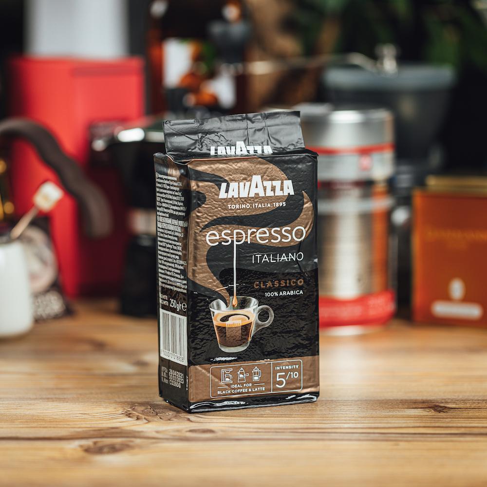 Lavazza, Espresso Italiano Classico, Café Molido Natural, 10 x 250