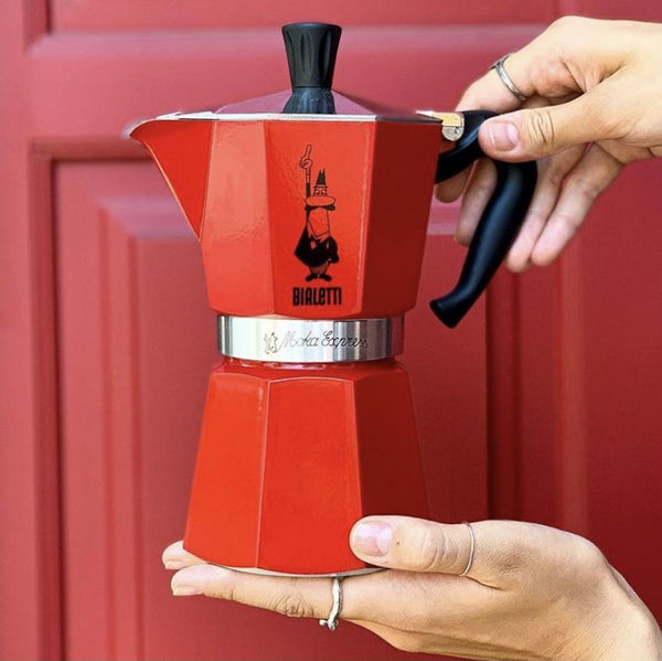 MOKA pot Bialetti Express 6 cups, red  I love coffee