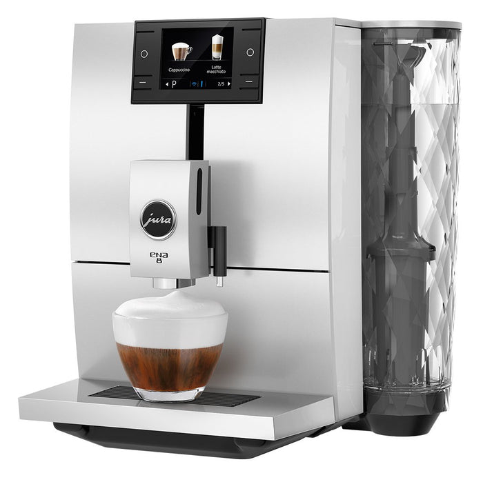 Jura coffee machine, ENA 8 Nordic White - FREE ILLY COFFEE