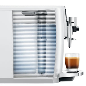 Jura coffee machine, E8 Piano White - FREE ILLY COFFEE