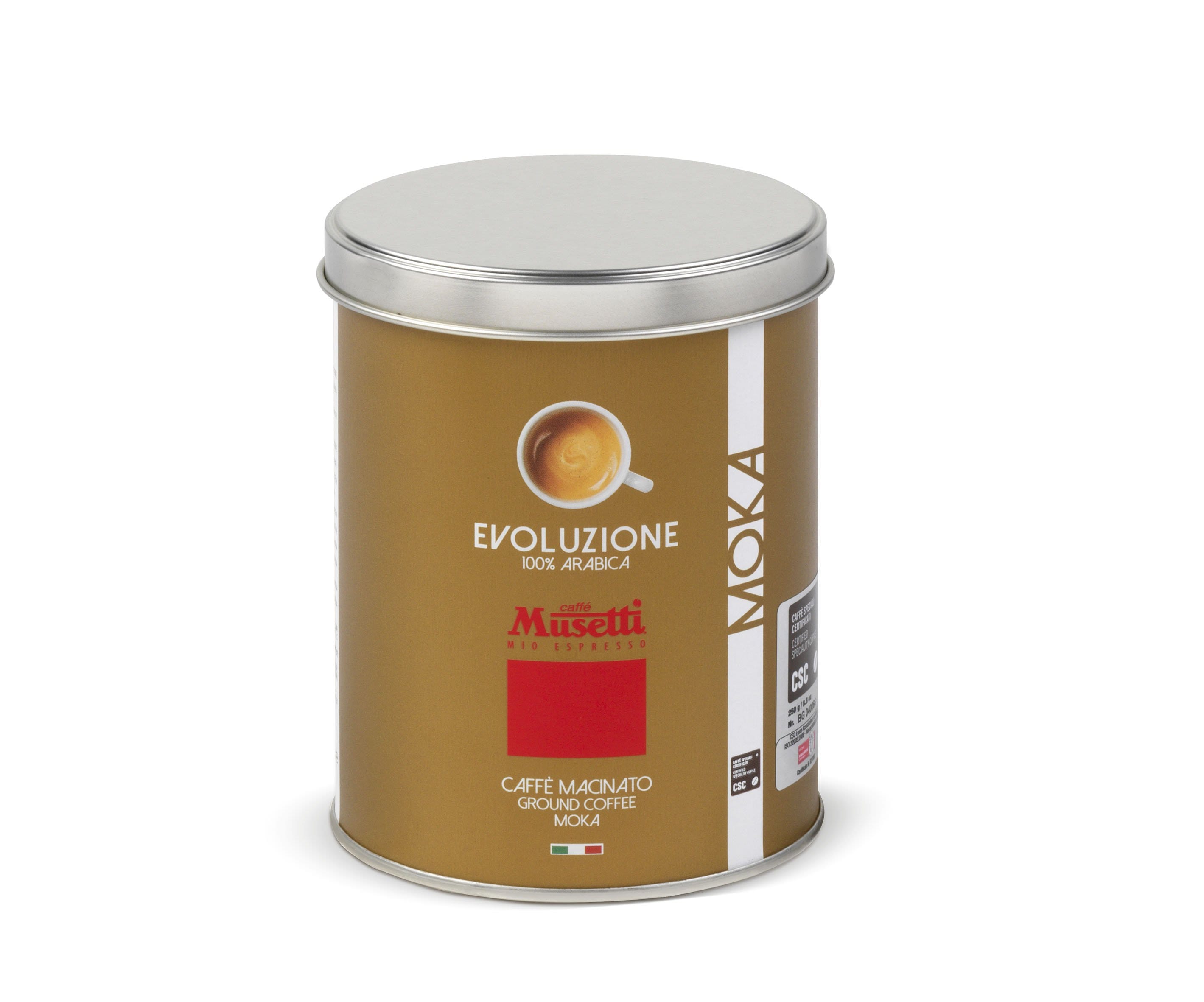 Musetti 100%アラビカ エボリューション Ground coffee Musetti Evoluzione, 100% Arabica, 250g – I