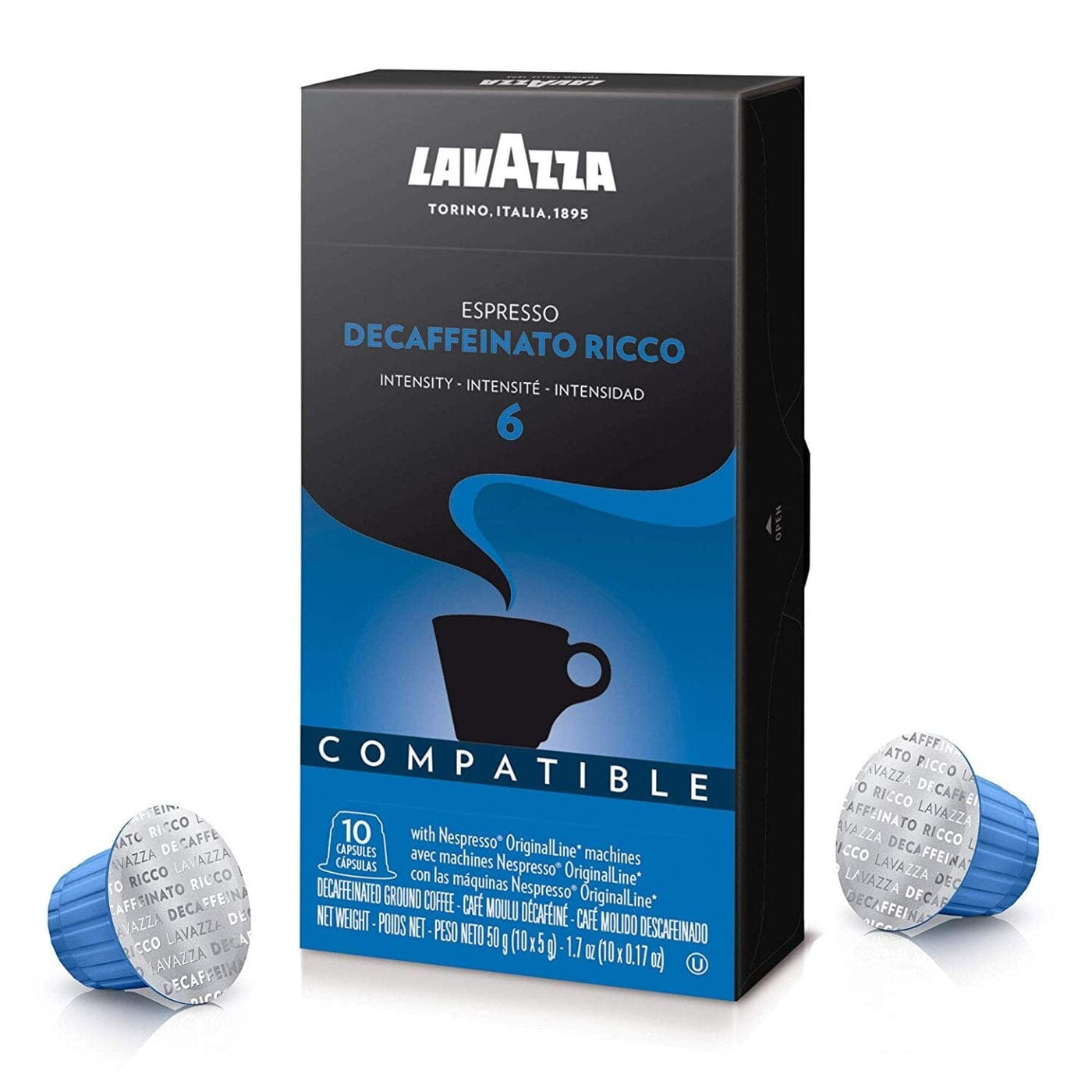 Nespresso Coffee Capsules Lavazza Ricco decaf 10pcs – I love coffee