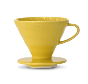 V60 coffee dripper, ceramic, yellow, VDC-02R
