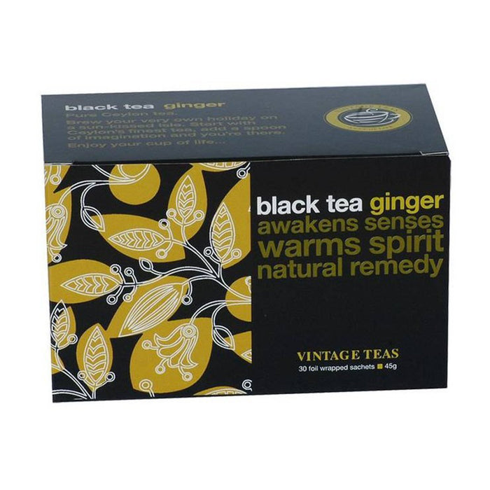 Vintage Black Ginger tea in bags, 30pcs