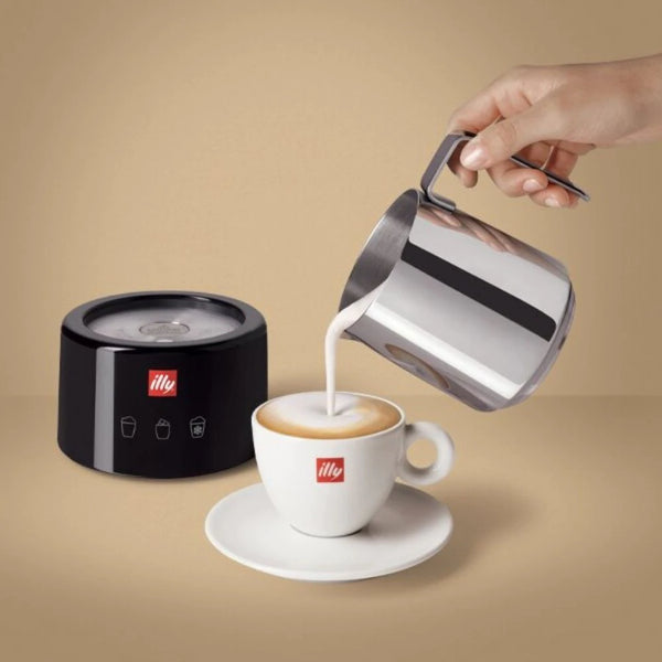 Milk frother illy by Piero Lissoni,black I love coffee
