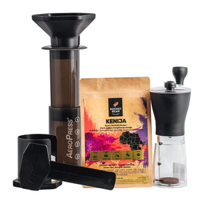 Aeropress + Mini grinder + RBR coffee