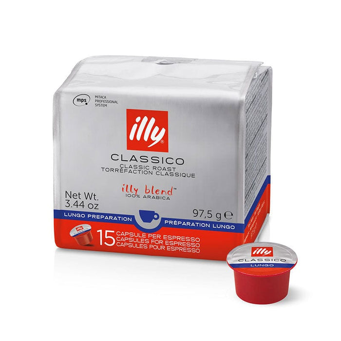 Coffee capsules illy MPS, Lungo - black coffee, 15 pcs